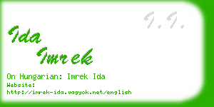 ida imrek business card